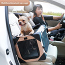 Portable and foldable car dog cage