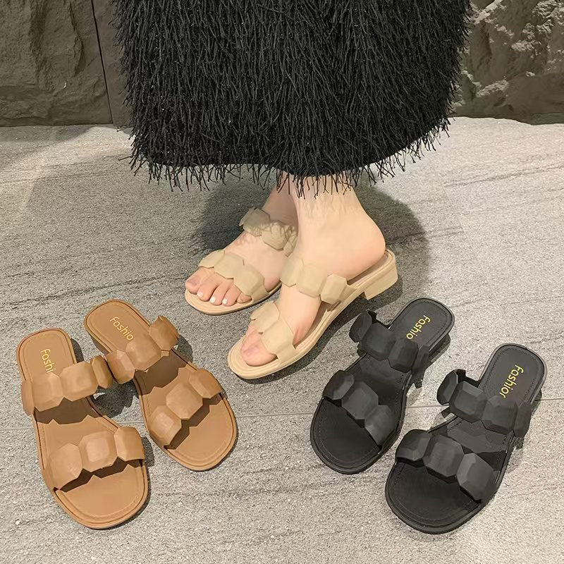 Fashionable Simple Square Toe Sandals For Women