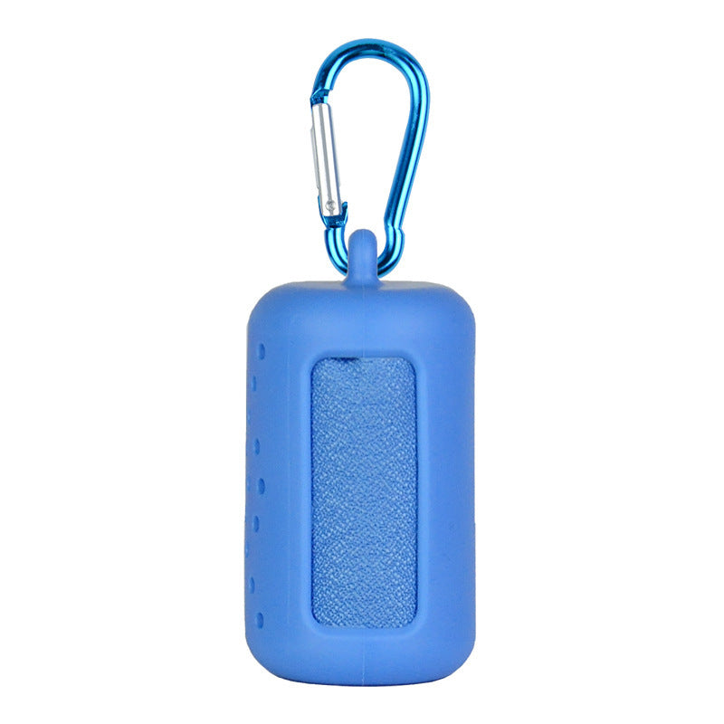 Quick-Dry Sports Towel with Portable Silicone Storage Bag