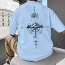 Printed men's casual fashion brand letter jersey T-shirt