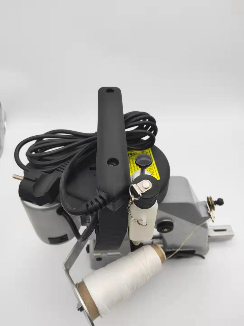 Portable electric sewing and packaging machine