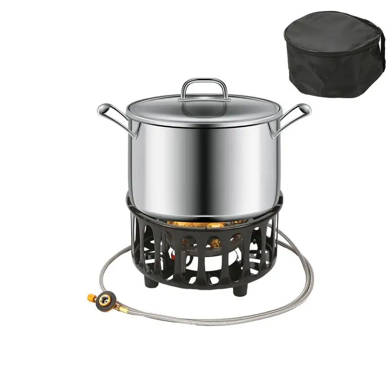 7 Core Strong Fire Power Camping Stove Portable Tourist Gas Burner Windproof Outdoor Stoves Hiking Barbecue BBQ Cooking Cookware - TrendTrove