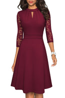 Stand up collar dress, Amazon's best-selling OL commuting big swing A-line skirt