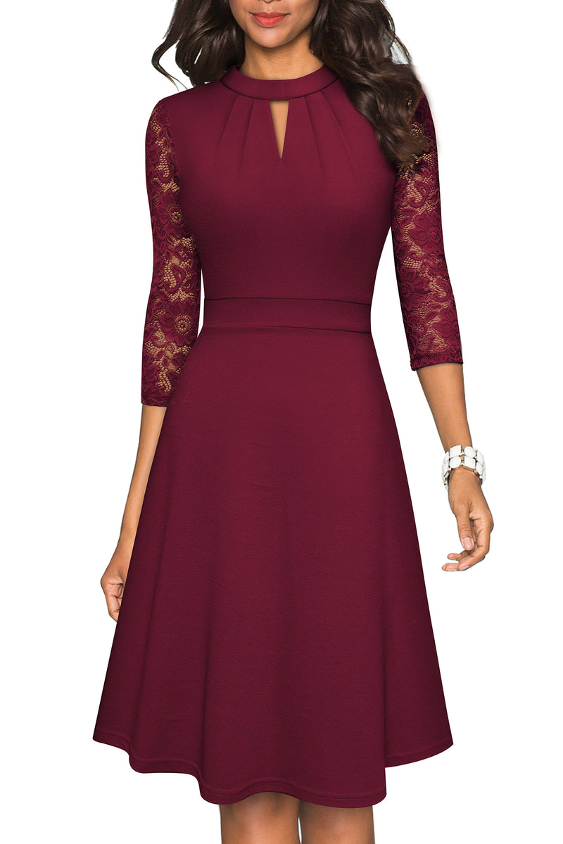 Stand up collar dress, Amazon's best-selling OL commuting big swing A-line skirt