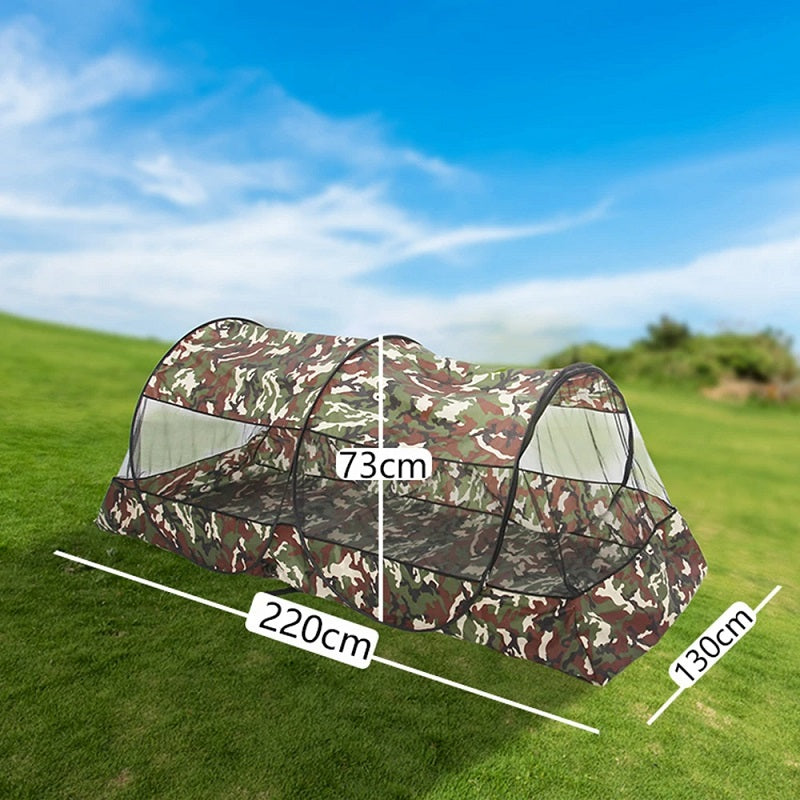 Folding Portable Mosquito Net for Trips Mesh Tent With Zipper Outdoor New Camping Mosquito Net Tent With Bottom For Single Bed - TrendTrove