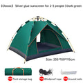 Quick-Deploy Green/White Outdoor Tent, Comfortably Accommodating 3-4 People on Camping Trips - TrendTrove