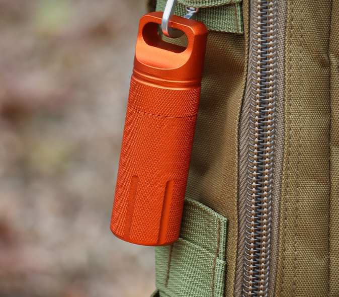 Aluminum alloy fully sealed EDC waterproof tank outdoor survival equipment waterproof compartment flat head waterproof storage b - TrendTrove