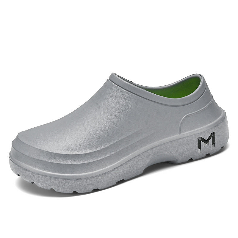 Fashion Men's Labor Protection Shoes EVA Lightweight Oil-proof Waterproof Chef Shoes
