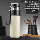 Tea-water separation thermos