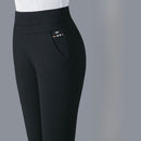 Women's Elastic High-Waisted Straight Leg Casual Pants