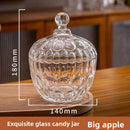 Glass Storage Jar with Lid for Candy Makeup Brush Tea