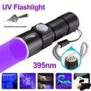 Mini UV Flashlight with White and Purple Light
