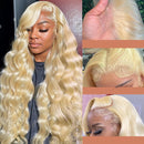 Synthetic Wig Long Curly Hair Light Gold