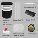 portable folding ice water bath bucket