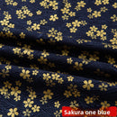 All-cotton Japanese-style gold-embossed fabric