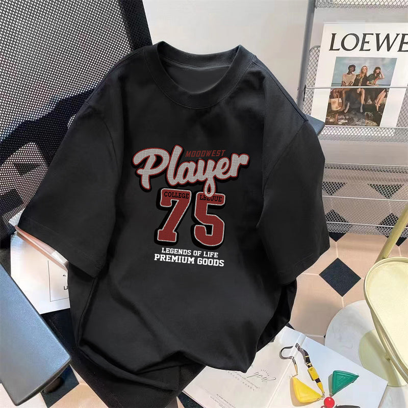 Trendy Summer Bear Print Loose T-Shirt