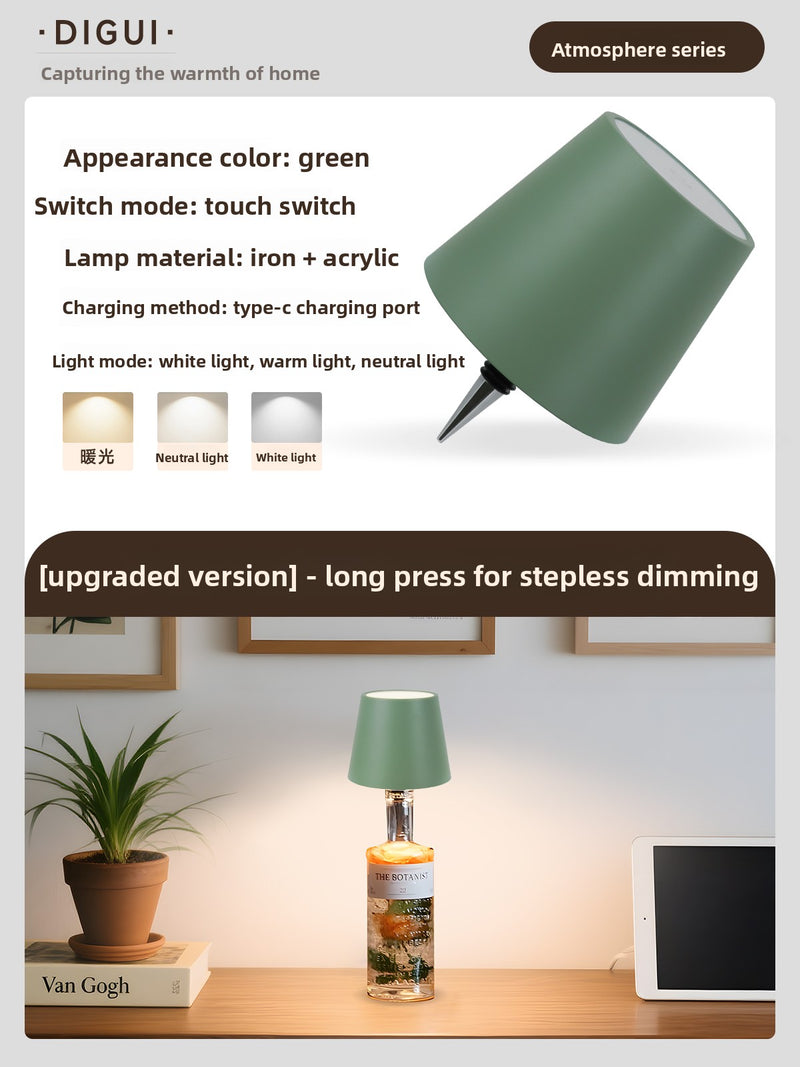 Bottle-shaped lamp - plug-in bedside lamp