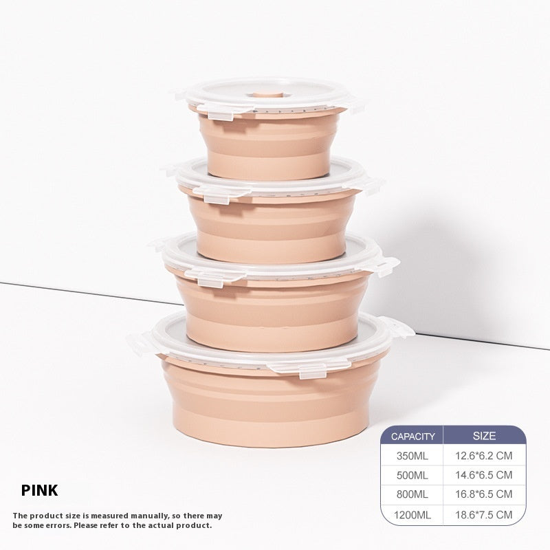 Travel Outdoor Silicone Folding Lunch Box