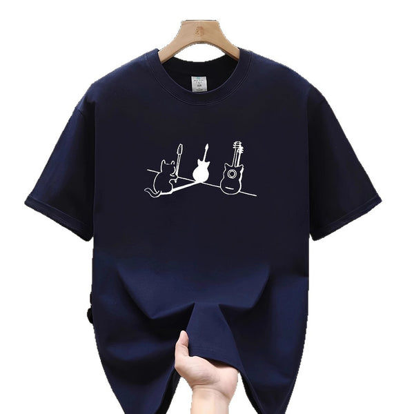 Men's Mesh Print Casual T-Shirt