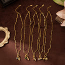 Stainless Steel Zircon Feather Pendant Necklace