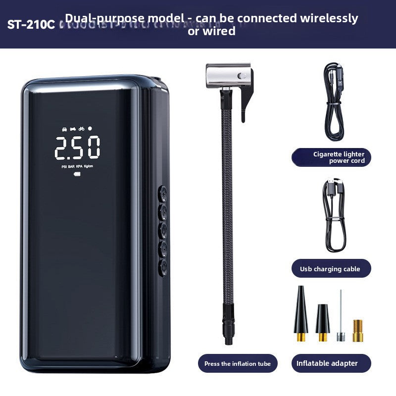 Portable Digital Car Tire Inflator with Power Bank Function