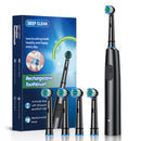 Rotating Electric Toothbrush with 5 Modes and Soft Bristles
