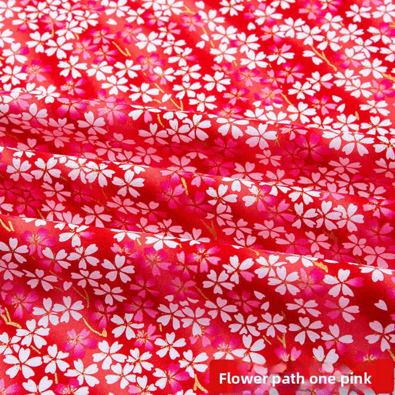 All-cotton Japanese-style gold-embossed fabric