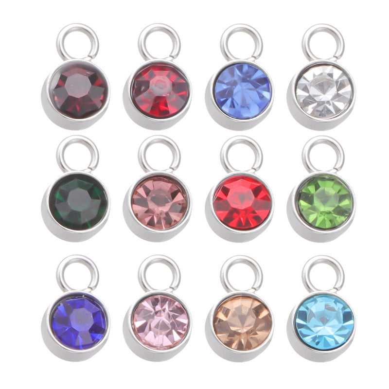 Stainless Steel Birthstone Pendant