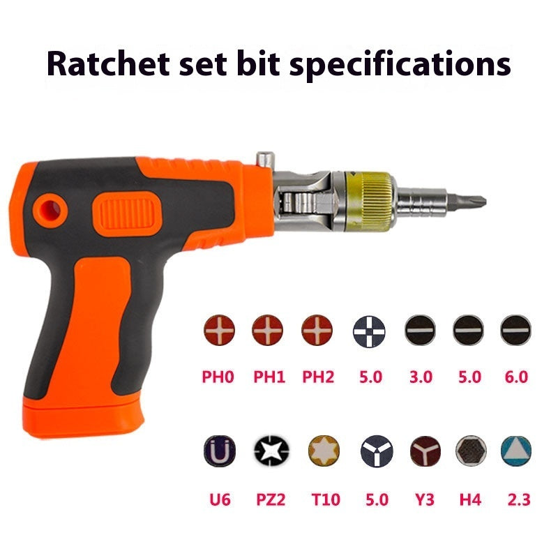 Household Ratchet Wrench Multifunctional Special-shaped Auto Repair Screwdriver Set Suit