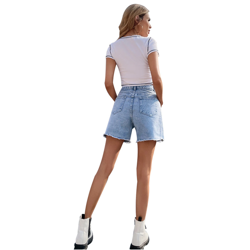 High Waist Loose Casual Women's Denim Shorts
