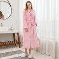 Pajamas for women in winter, thickened and elongated couple button waistband, loose oversized nightgown, men's bathrobe for spring and autumn - TrendTrove