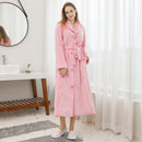 Pajamas for women in winter, thickened and elongated couple button waistband, loose oversized nightgown, men's bathrobe for spring and autumn - TrendTrove