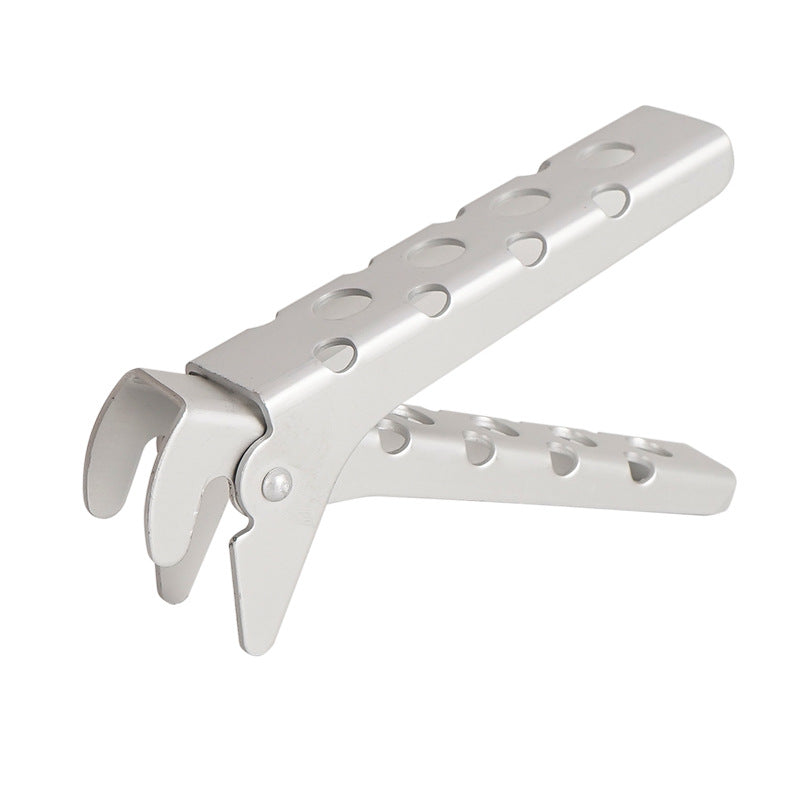 Anti scald pot clamp aluminum alloy perforated pot clamp outdoor portable hand clamp picnic barbecue kitchen tool pot handle - TrendTrove