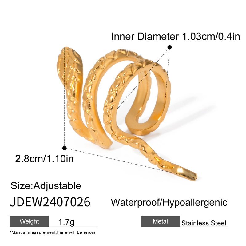 Uworld 1pcs Stainless Steel Minimal Snake Ear Cuff for Women High Quality 18 K Metal Geometric Temperament Jewelry Bijoux Femme