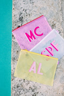 Bridesmaids Wedding Custom Bachelorette Name School Everyday Personalised Shadow Monogram Pool Bag Bride Gifts Wedding Pool Bags