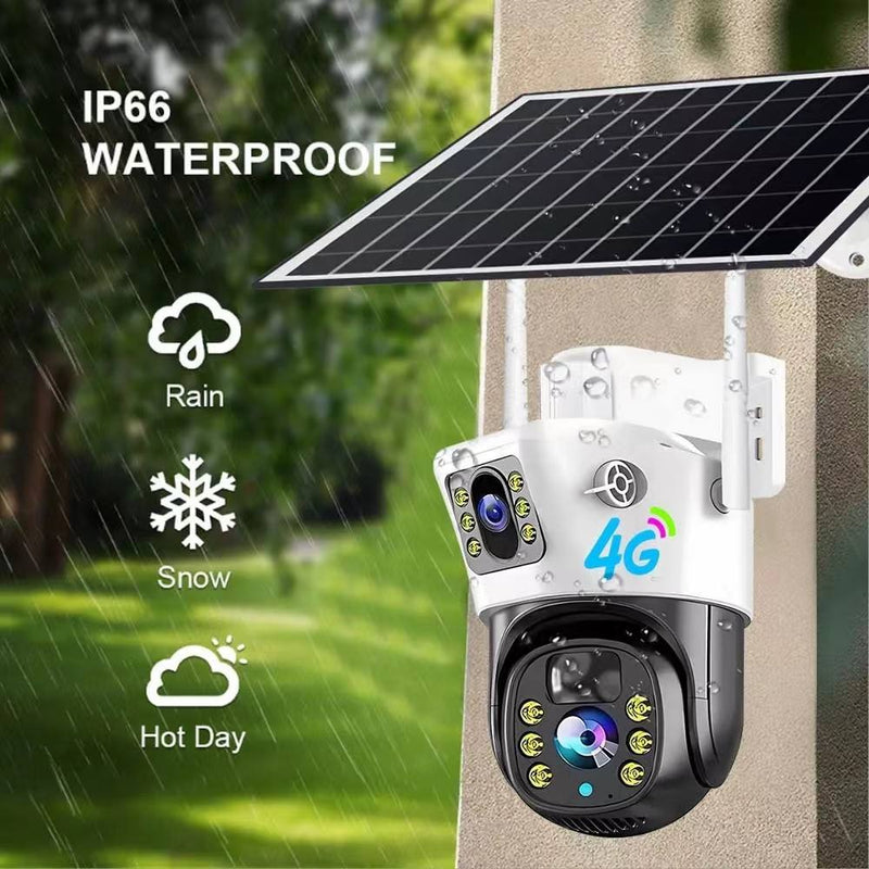 V380PRO  4G Solar Camera 4MP Dual Lens Home Security  Camera With Solar Panel - TrendTrove