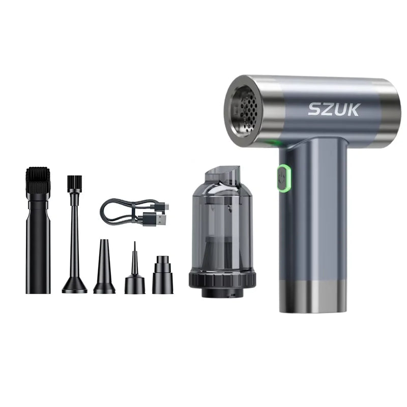 SZUK Electric Air Blower Mini Turbo Jet Fan  High-Speed Turbo Violent Fan Rechargeable Powerful Dust Blower Car vacuum cleaner