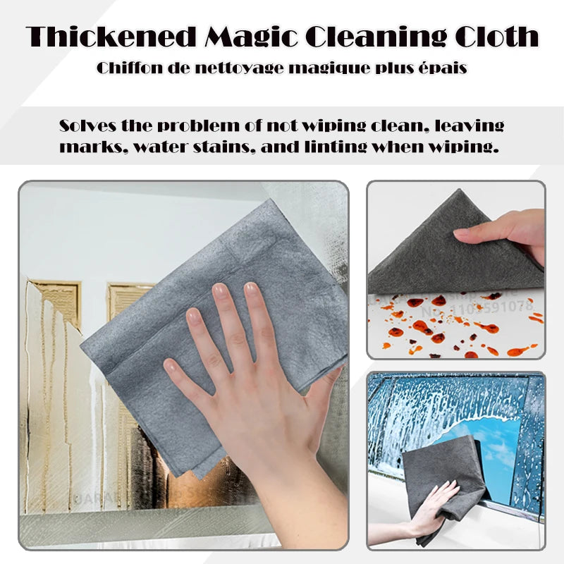 1-10PCS Magic Cleaning Cloths Reusable Microfiber Washing Rags Car Window Mirror Wipe Towels Rag Household Kitchen Clean Tools - TrendTrove