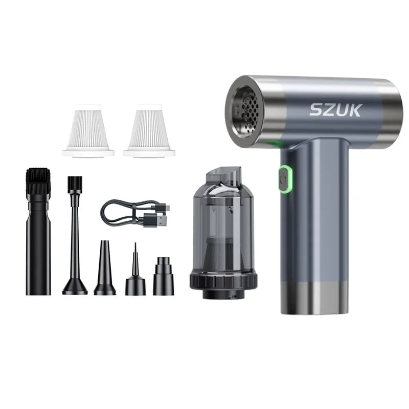 SZUK Electric Air Blower Mini Turbo Jet Fan  High-Speed Turbo Violent Fan Rechargeable Powerful Dust Blower Car vacuum cleaner
