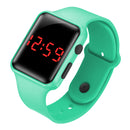 LED electronic watch/student fashion sports LED Apple square silicone electronic watch