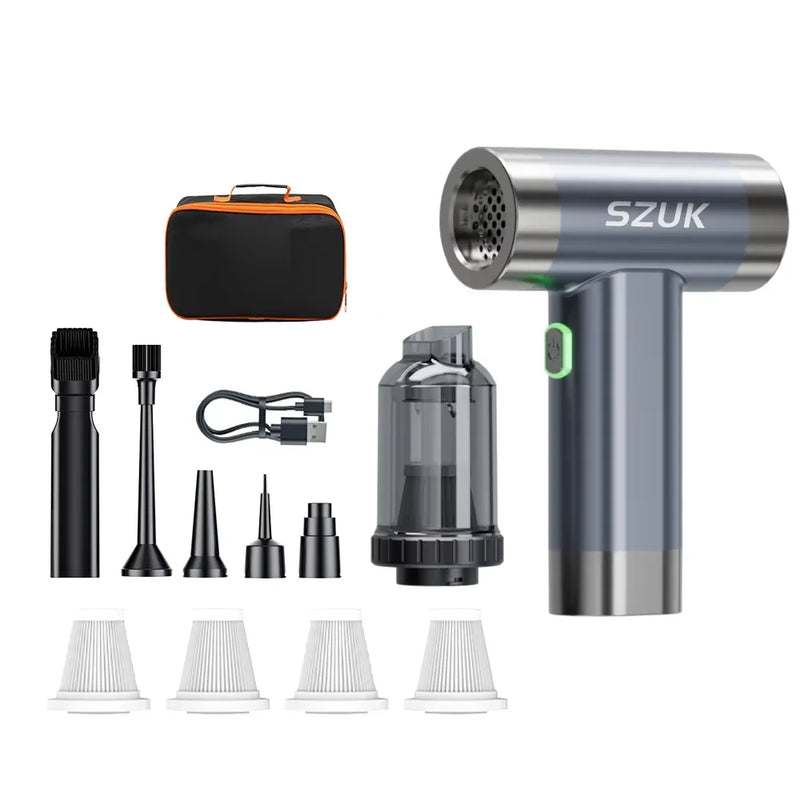SZUK Electric Air Blower Mini Turbo Jet Fan  High-Speed Turbo Violent Fan Rechargeable Powerful Dust Blower Car vacuum cleaner