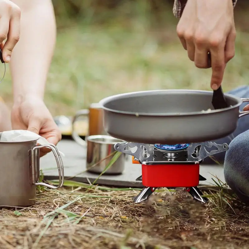 Camping Foldable Windproof Portable Burner Outdoor Gas Tank Stove for Backpacking Camping Hiking and Picnic Camping Burner - TrendTrove