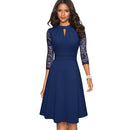 Stand up collar dress, Amazon's best-selling OL commuting big swing A-line skirt