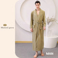 Thin satin bathrobe with quick drying water absorption for couples women's long and plus size yukata for men - TrendTrove