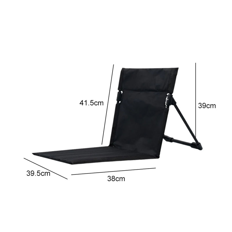 Foldable Camping Chair Outdoor Garden Park Single Lazy Chair Backrest Cushion Picnic Camping Folding Back Chair Beach Chairs - TrendTrove