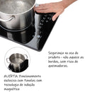 Cooktop de Indução PandaPlus Cheff Gourmet 1 Boca 2000W, Preto Bivolt, Portátil e Compacto, com Controle de Temperatura