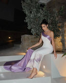 Sharon Said Luxury Beaded Butterfly White Lilac Evening Dresses for Women Wedding One Shoulder Midi Party Dress SS475 Customized