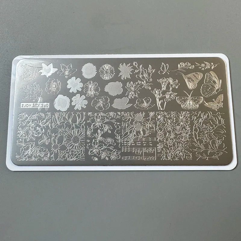 XMQ NAIL ART STAMPING PLATES ROSE TEMPLATE IMAGE PLATE