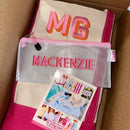 Bridesmaids Wedding Custom Bachelorette Name School Everyday Personalised Shadow Monogram Pool Bag Bride Gifts Wedding Pool Bags