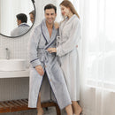 Pajamas for women in winter, thickened and elongated couple button waistband, loose oversized nightgown, men's bathrobe for spring and autumn - TrendTrove